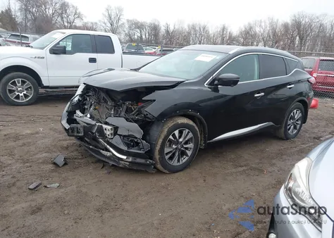 2016 Nissan Murano Sl из США, поврежденный, VIN 5N1AZ2MH2GN164526